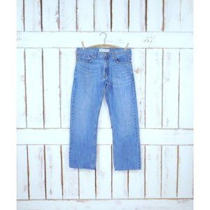 Vintage 514 slim straight leg blue Levis denim jeans/high waisted boot cut blue